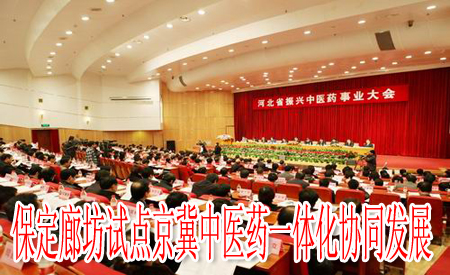 保定廊坊试点京冀中医药一体化协同发展