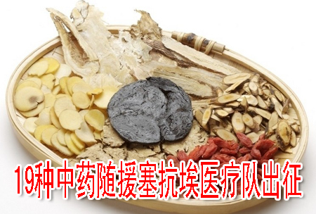 19种中药随援塞抗埃医疗队出征