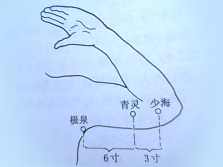 青灵穴→治头痛、目黄