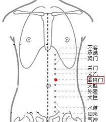 滑肉门穴→镇静安神