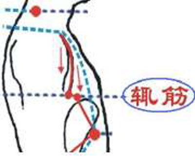 辄筋穴→治胸胁痛、呕吐