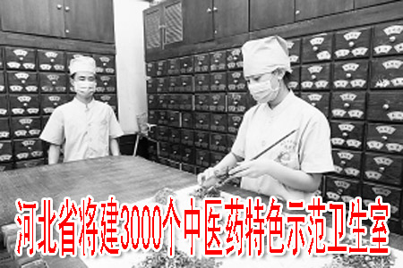 河北省将建3000个中医药特色示范卫生室