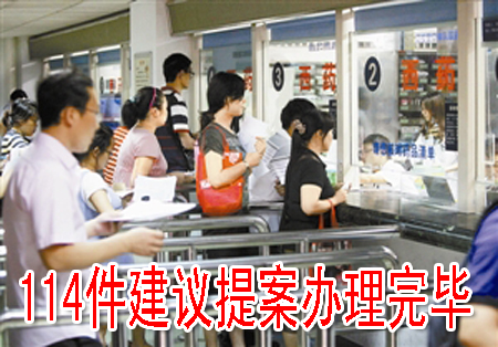 114件建议提案办理完毕