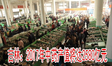吉林：2017年中药产值将达2580亿元
