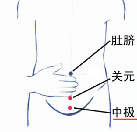 中极穴：补肾培元，调治阴挺、不孕