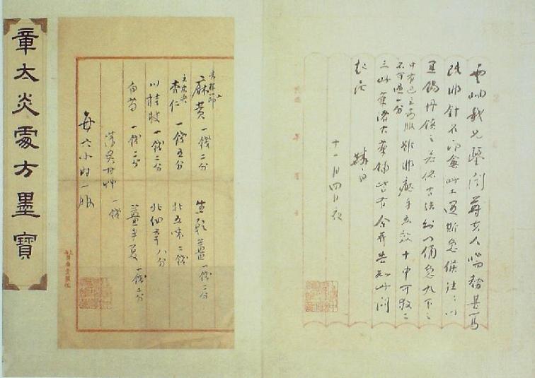 章太炎脉案及处方